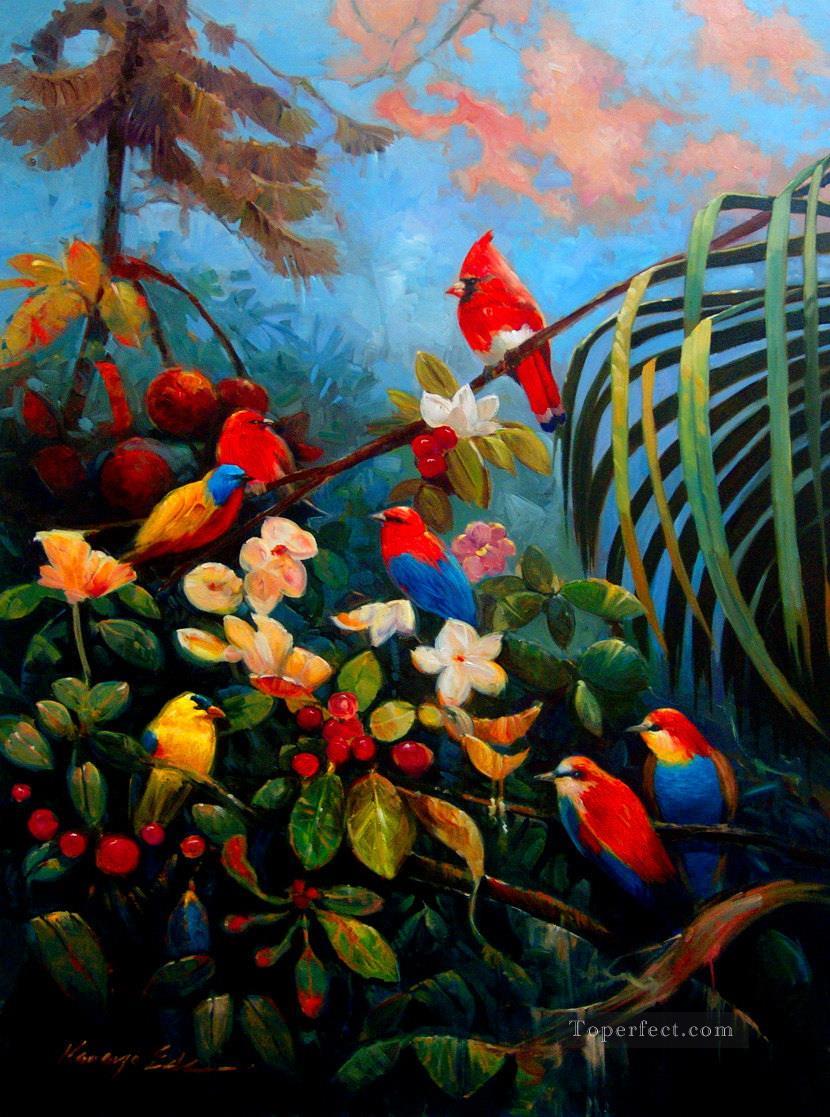 perroquets couleurs vives Peintures à l'huile